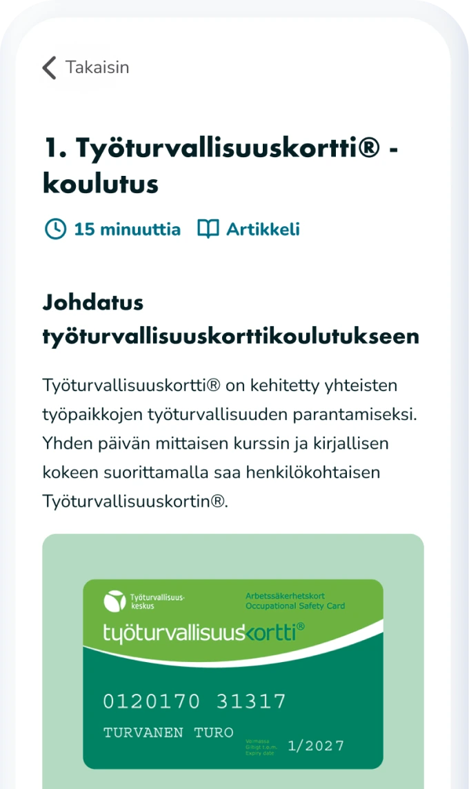 Työturvallisuuskortti parantaa työpaikkojen turvallisuutta ja vähentää tapaturmia yhteisillä työpaikoilla.
